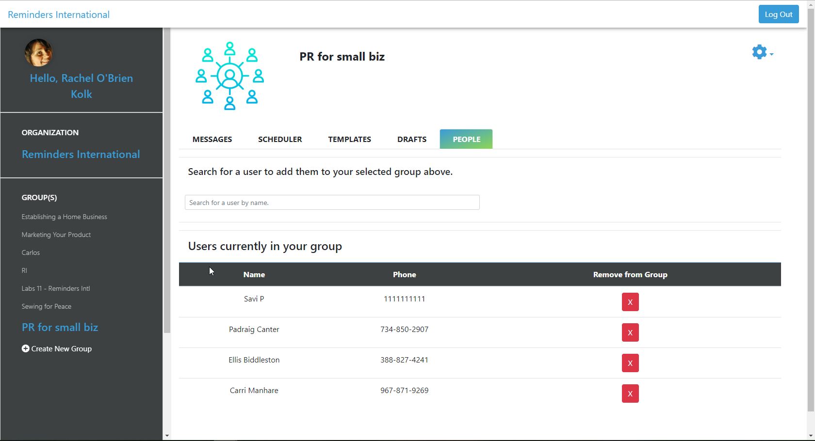 Reminders International Dashboard